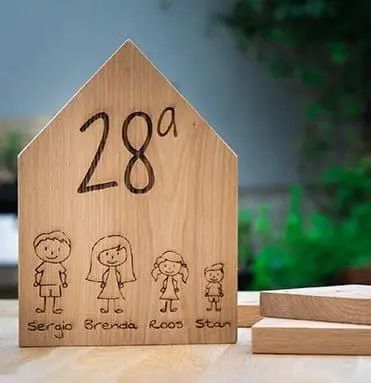 plaque de numéro de maison en bois personnalisée - Plaque de numéro de maison en bois