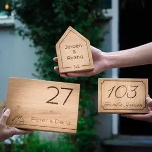 Plaque de numéro de maison en bois - Plaque de numéro de maison personnalisée - Créez votre propre design