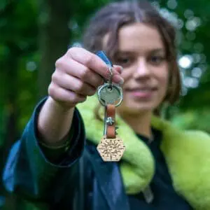houten sleutelhanger met naam