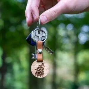 houten sleutelhanger met naam