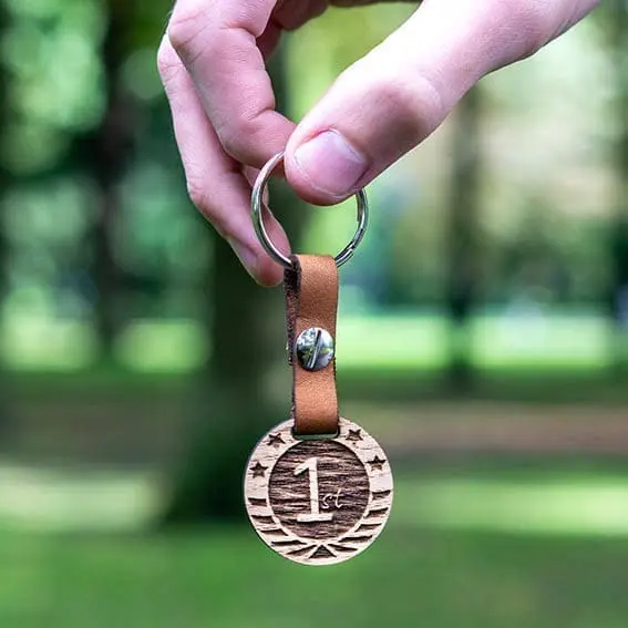 houten sleutelhanger met naam