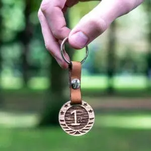 houten sleutelhanger met naam