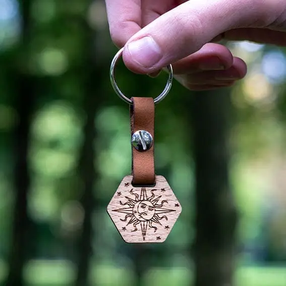 houten sleutelhanger met naam