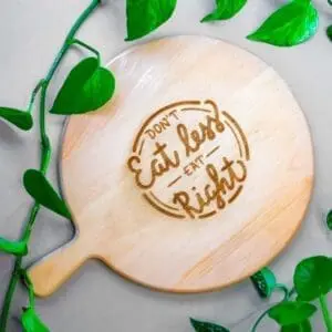 Serveerplank rond personaliseren