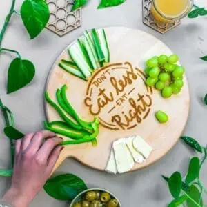 Personnalisez plateau de service rond