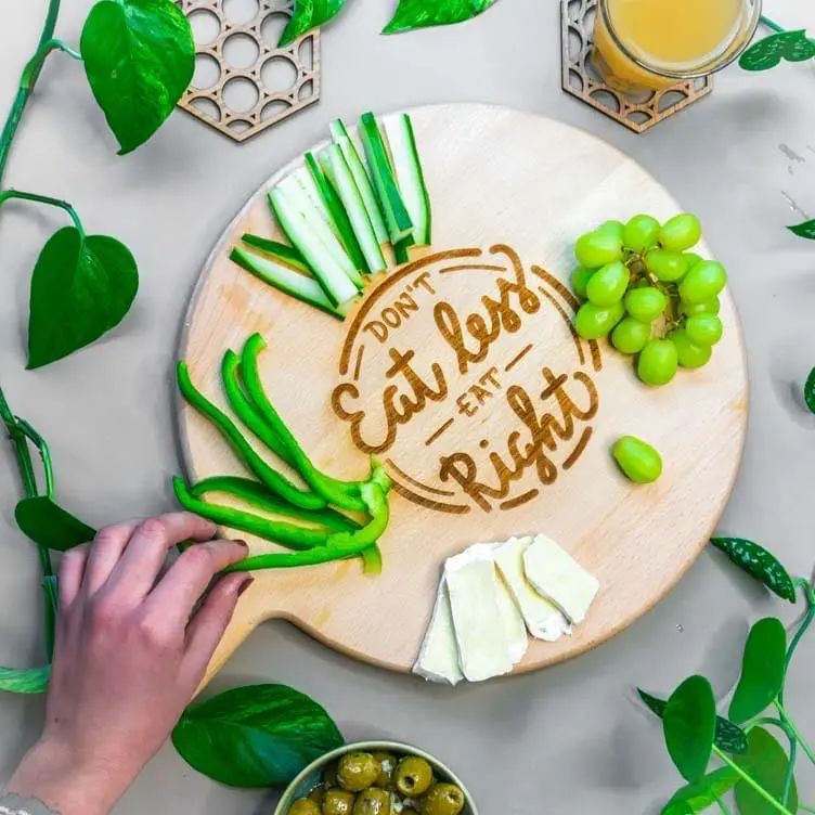 Personnalisez plateau de service rond