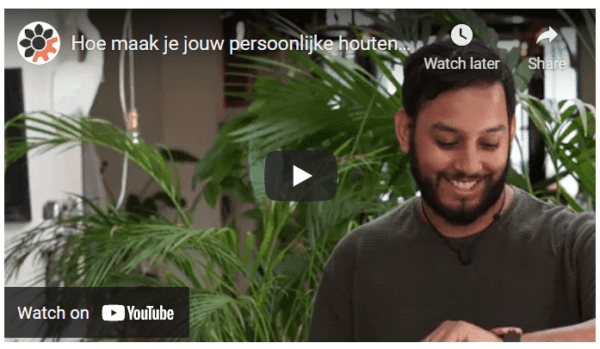 Houten horloge graveren