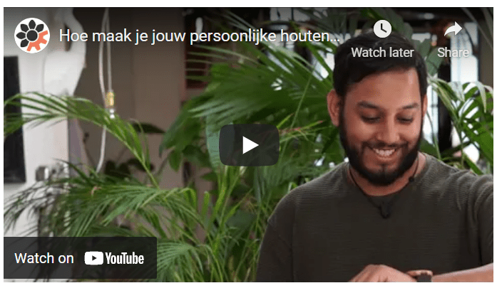 Houten horloge graveren