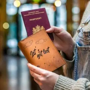 gepersonaliseerde paspoorthoes met initialen