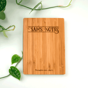 Duurzaam bamboe notitieboekje, gegraveerd notitieboekje, personaliseer, bullet notitieboekje, notitieboekje, uniek cadeau,reisdagboek,schets