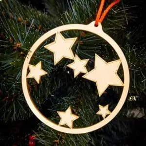 Houten kerstballen set - Creative Use of Technology