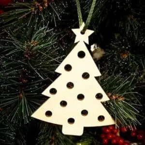 Houten kersthangers set - Creative Use of Technology