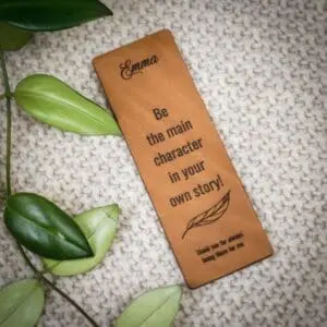 Boekenlegger leer hout maak je eigen ontwerp