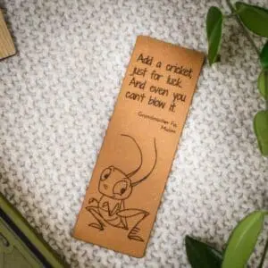 Boekenlegger leer hout maak je eigen ontwerp