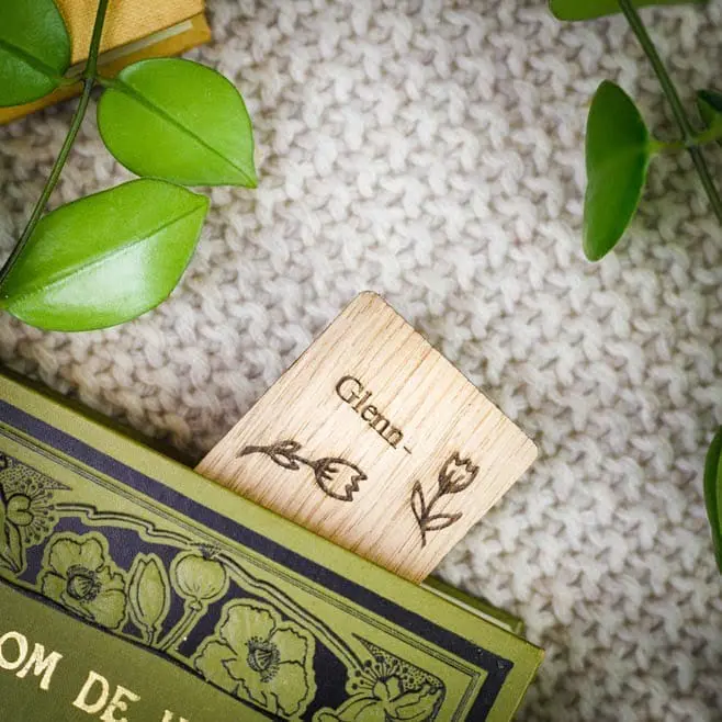 Boekenlegger leer hout maak je eigen ontwerp