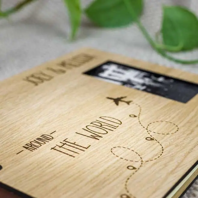 Houten fotoboek gastenboek bruiloft trouwen babyboek kinderfoto fotoalbum reizen