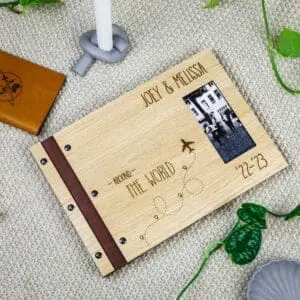 Reisfotoboek Houten fotoboek fotoalbum reizen vakantie