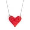 3D printed heart necklace - 3d printed heart / necklace