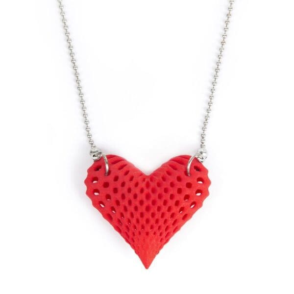 3D printed heart necklace - 3d printed heart / necklace