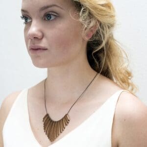 lasergesneden houten ketting / collier - Laser cut wooden necklace / collier