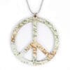 Lasercut wooden necklace / pendant world peace - Lasercut wooden necklace / pendant world peace