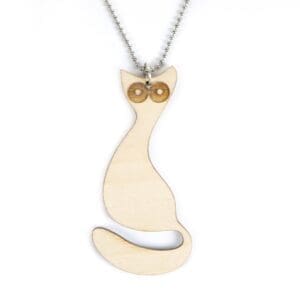 lasergesneden houten kat / poes - Laser cats - Laser cut necklace / pendant cat - lasercat