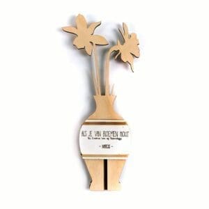 lasergesneden houten cactus / bloemen - laser cut wooden cactus / flowers