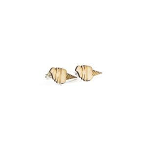 Lasergesneden oorbellen / oorknopjes van kurk, hout, leer / Laser cut earrings / earcuffs made of cork, leather, wood - Oorknopjes softijs