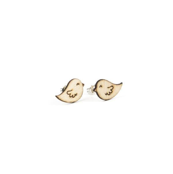 Boucles d'oreilles clous "Moineau"