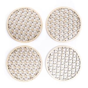 houten lasergesneden onderzetters - laser cut coasters