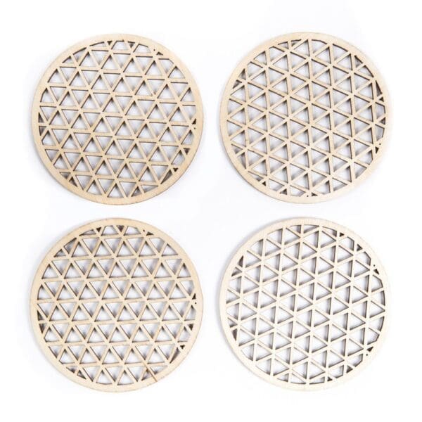 houten lasergesneden onderzetters - laser cut coasters
