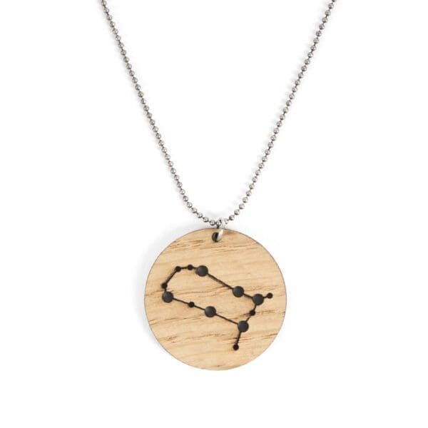 Lasercut wooden necklace / pendant constellations / zodiac sign - Lasercut wooden necklace / pendant constellations