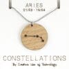 Lasergesneden houten ketting / hanger constellations / sterrenbeeld - Lasercut wooden necklace / pendant constellations