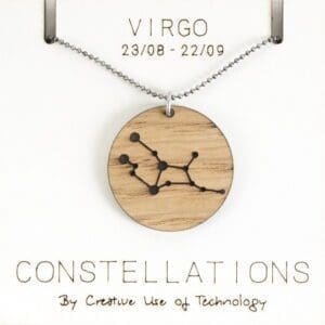 Lasergesneden houten ketting / hanger constellations / sterrenbeeld - Lasercut wooden necklace / pendant constellations