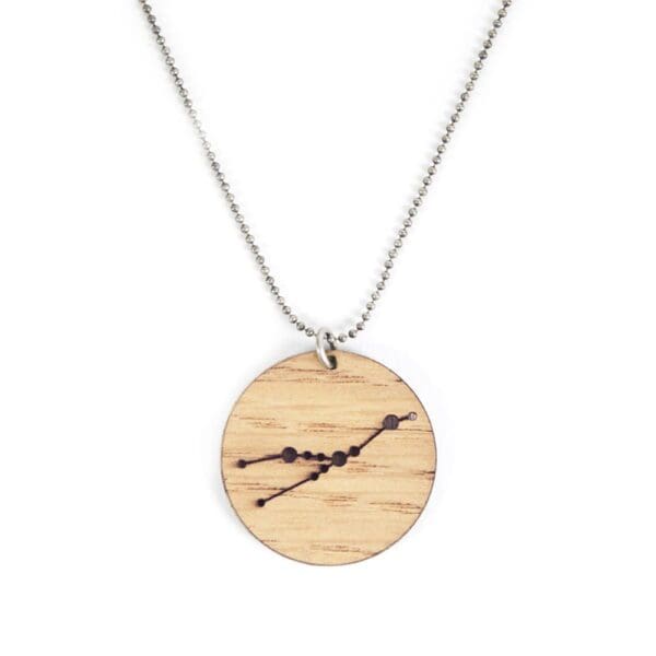 Lasercut wooden necklace / pendant constellations / zodiac sign - Lasercut wooden necklace / pendant constellations