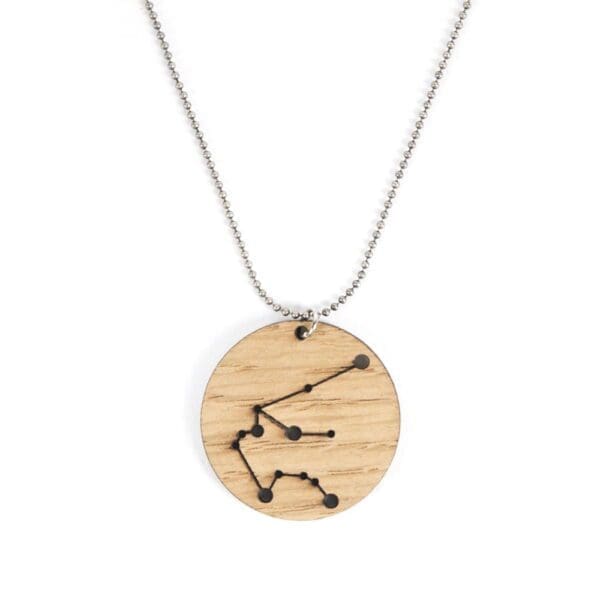Lasergesneden houten ketting / hanger constellations / sterrenbeeld - Lasercut wooden necklace / pendant constellations