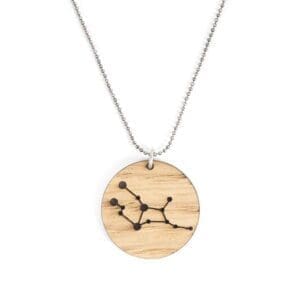 Lasergesneden houten ketting / hanger constellations / sterrenbeeld - Lasercut wooden necklace / pendant constellations