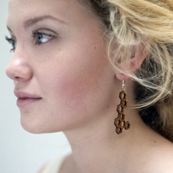 Wooden earrings - laser cut earrings / lasercut earrings