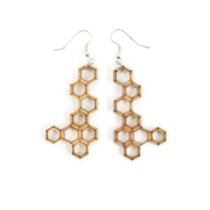 Wooden earrings - laser cut earrings / lasercut earrings