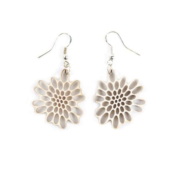 Houten oorbellen - lasergesneden oorbellen / lasercut earrings