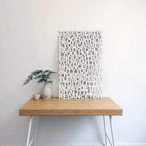 Lasergesneden tekst - Laser cut quote