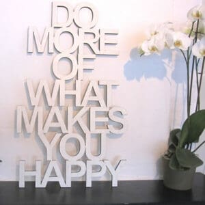 Lasergesneden letters - quote 