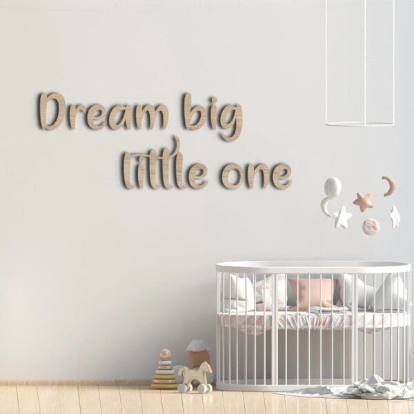 Wooden letters - wall text - decoration nursery