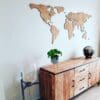 Houten wereldkaart - Eiken - Wereldkaart van hout