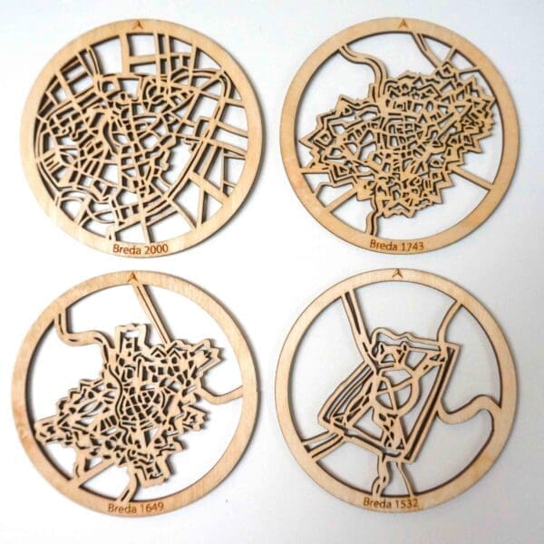 Onderzetters Stadsplattegrond Breda - City Plan Coaster - Afbeelding 2