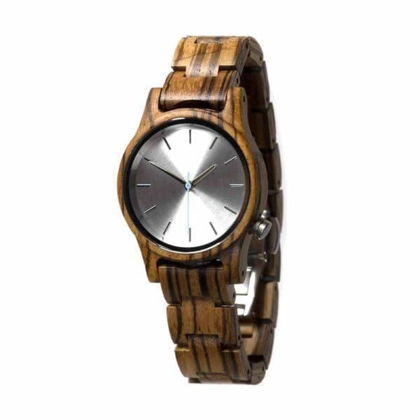 Houten Horloge - Sahara - Zebrano - 35 mm