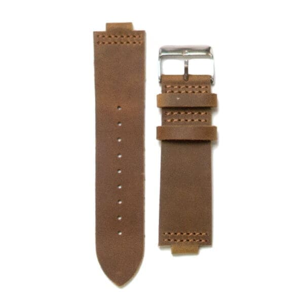 Leather watch strap