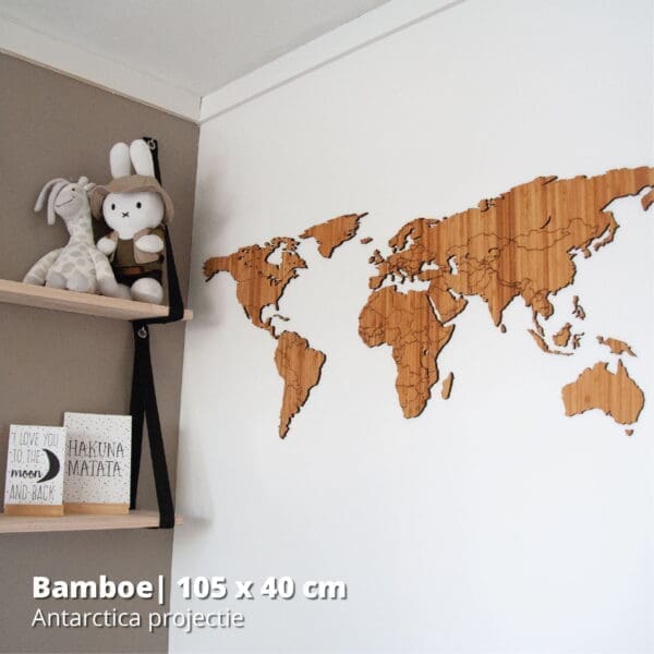 houten wereldkaart