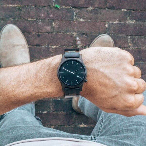 Houten Horloge - Gobi - Sandel - 40 mm - Afbeelding 7
