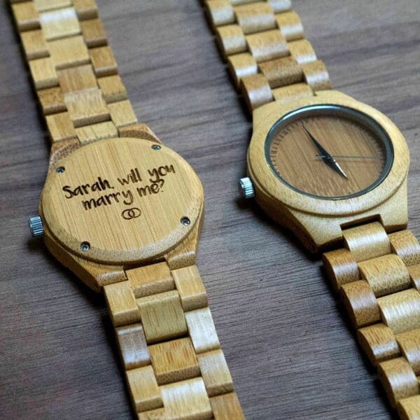 Wooden Watch - Himalaya - Bamboo - 40 mm - Image 6